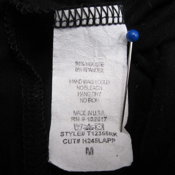 Black Soprano Sequined Cap Sleeve Raglan Top - M - Picture 6 of 6